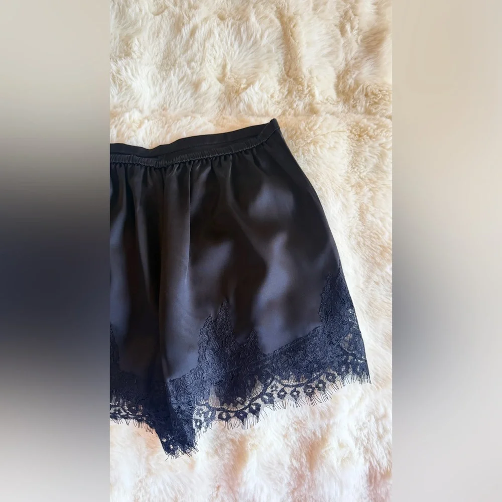 Reformation Fern Satin Short In Black, NWOT, NEVER WORN, NO FLAWS.